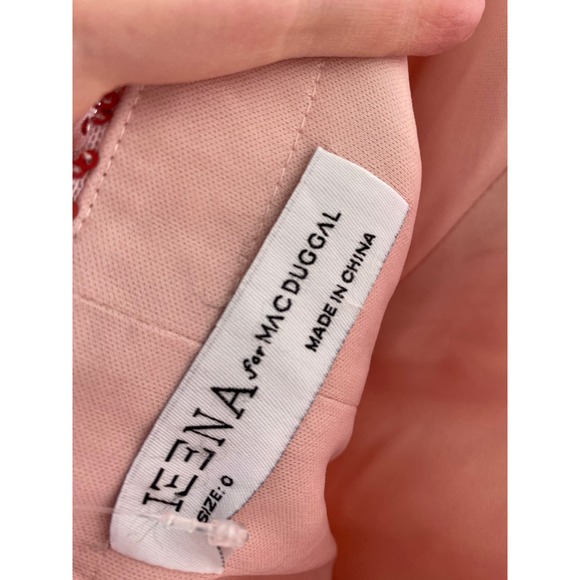 Mac Duggal SEQUINED HALTER STRAP‎ LOW SIDE KNOT GOWN, Rspberry Pink, Sz 0, 11279 - Picture 7 of 8